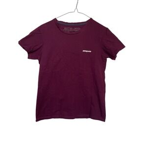 Patagonia Organic Cotton Crewneck T-Shirt Plum Purple Casual Top‎ XS
